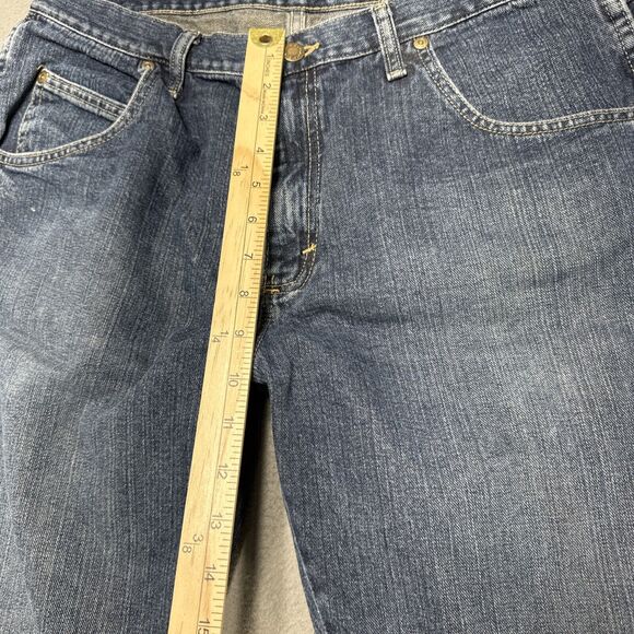 Wrangler‎ Jeans Mens Sz 33x30* Blue Distressed Cowboy Western Workwear Denim - Picture 3 of 9
